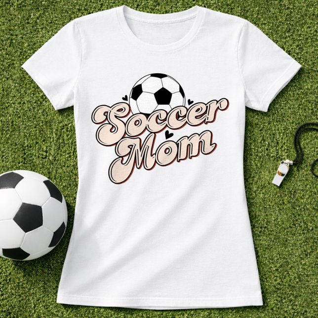 Vintage Retro Fußballmutter T-Shirt (Von Creator hochgeladen)