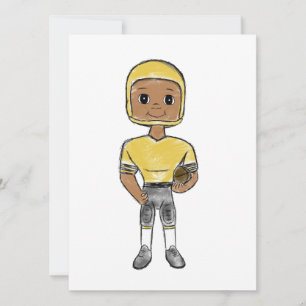 vintage retro Fußballspieler schwarz gelb einfach Karte