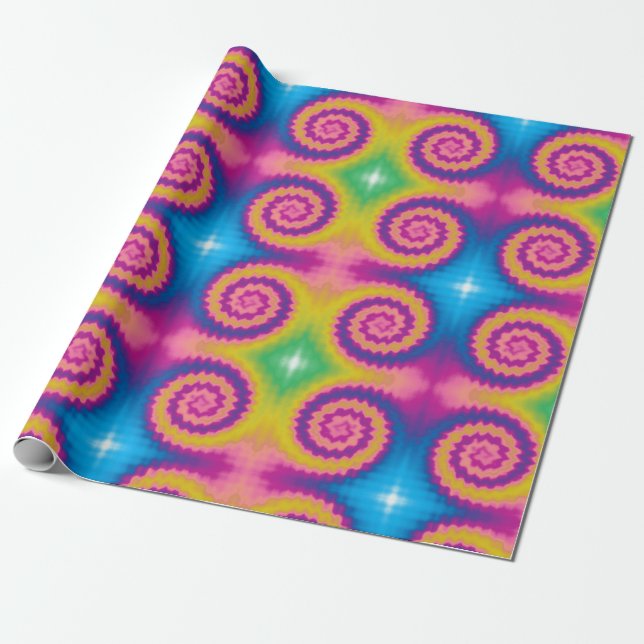 Vintage Retro-gefärbte Krawatte Geschenkpapier (Ungerollt)