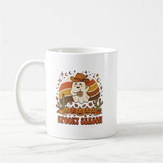 Vintage Retro-Geist Halloween-Grafik Kaffeetasse