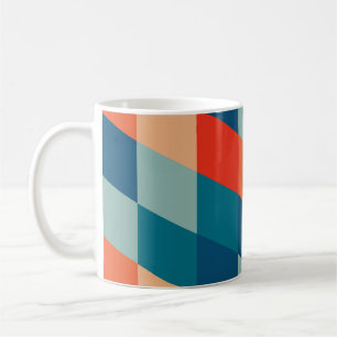 Vintage Retro Geometrischer Hippie Boho Funky Farb Kaffeetasse
