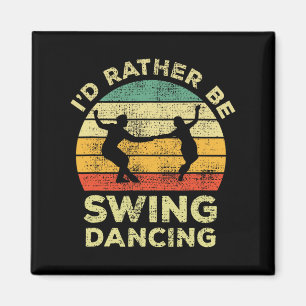 Vintage Retro-Geschenk-ID für Swing-Tanz, anstatt Magnet