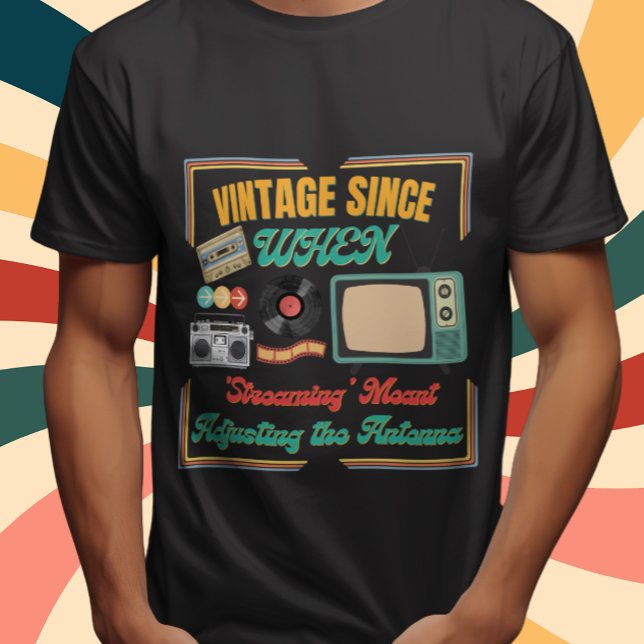 Vintage Retro-Geschenkidee T - Shirt - Retro Gebur (Vintage Since Year, Perfect Retro Gift For Birthdays. Vintage Years Are always Cool with Cassette )