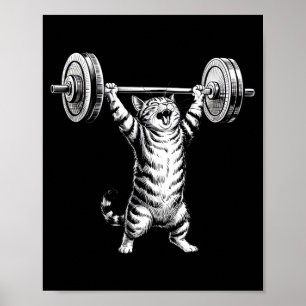 Vintage Retro Gewichtheben Fitnessstudio Lustige K Poster