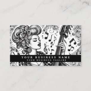 Vintage Retro Glamour Mädchen Visitenkarten Visitenkarte