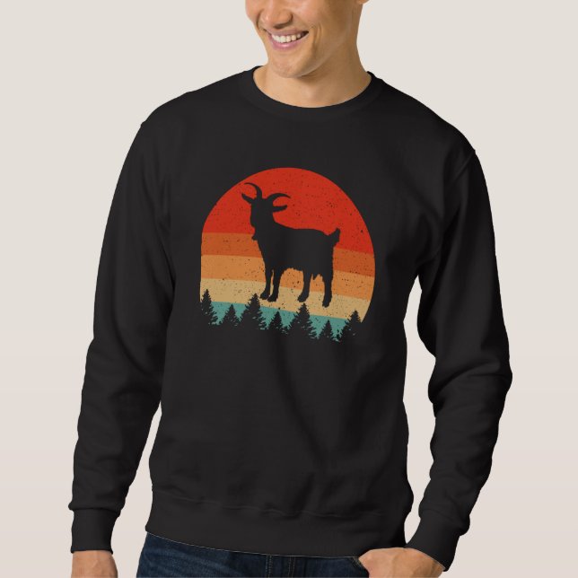 Vintage Retro Goat Animal Goat Sweatshirt (Vorderseite)