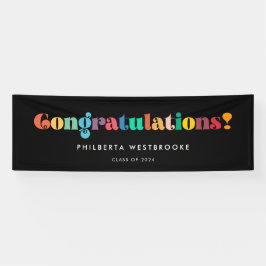 Vintage Retro-Graduierungsparty Herzlichen Glückwu Banner