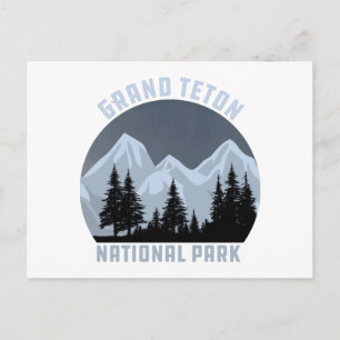 Vintage Retro Grand Teton Nationalpark Wyoming Postkarte