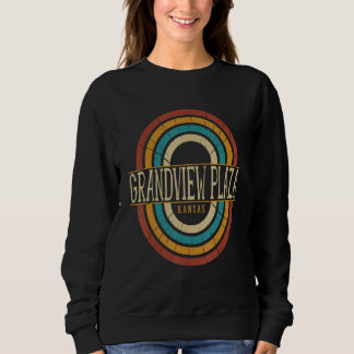 Vintage Retro Grandview Plaza Kansas KS Women Men  Sweatshirt