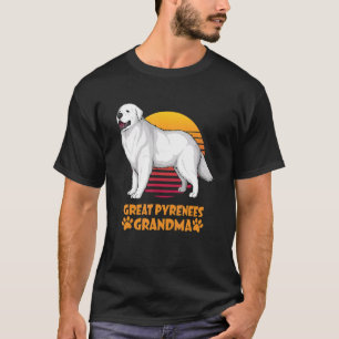 Vintage Retro Great Pyrenees Oma für Hunde-Mama T-Shirt