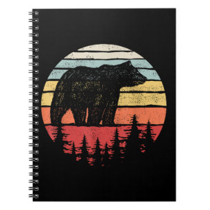 Vintage Retro Grizzlybär Notizblock