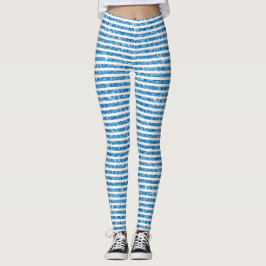 VINTAGE RETRO GROOVY BLAUE LEGGINGS LEGGINGS