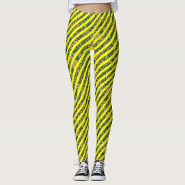 VINTAGE RETRO GROOVY YELLOW LEGGINGS LEGGINGS