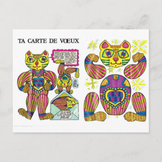 Vintage, Retro-Grußkarte Postkarte