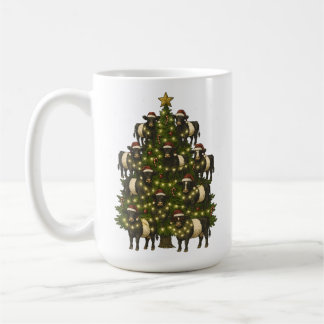 Vintage Retro Gürtel Galloway Gürtel-Weihnachtsbau Kaffeetasse