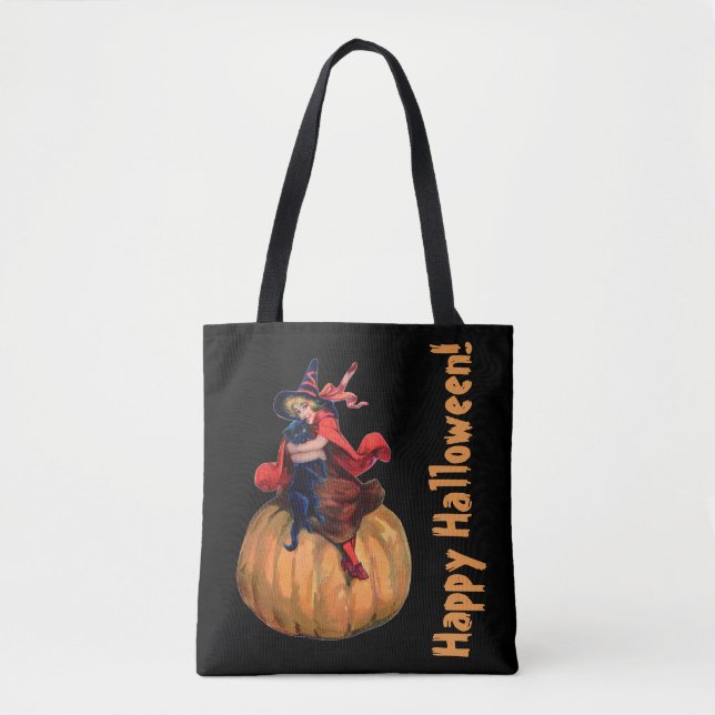 Vintage/Retro Halloween-Taschen-Tasche (Vorderseite)