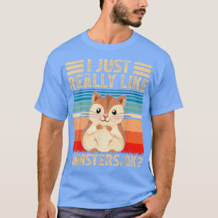 Vintage Retro Hamsterliebhaber Ich mag es einfach T-Shirt