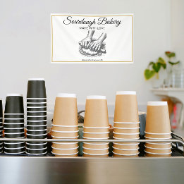 Vintage Retro Handmade Sauerteig Bäckerei für Bäck Banner