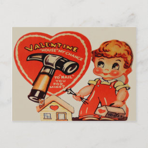 Vintage Retro Handyman Valentine Card Feiertagspostkarte