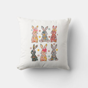 Vintage Retro Hase Floral Blumen Kaninchen Ostern Kissen