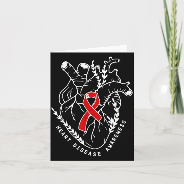 Vintage Retro Heart Disease Awareness Funny  Karte (Vorderseite)