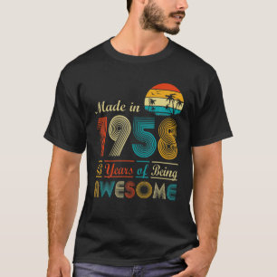 Vintage Retro Hergestellt 1958 63. Geburtstag 63 J T-Shirt