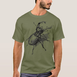 Vintage Retro-Hirschkäfer-Entomologie T-Shirt