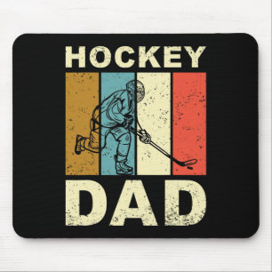 Vintage Retro Hockey Vater Vatertag Mousepad