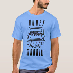 Vintage Retro Honey Moonin Bride Groom Honeymoon V T-Shirt