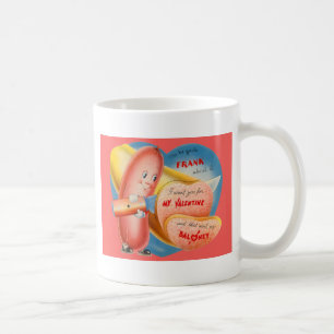 Vintage Retro Hot Dog Schneide Baloney Valentinsta Tasse
