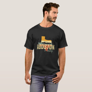 Vintage Retro Houston Texas USA Stadtplan T-Shirt