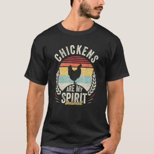 Vintage Retro Hühner sind mein spirituelles Tier H T-Shirt