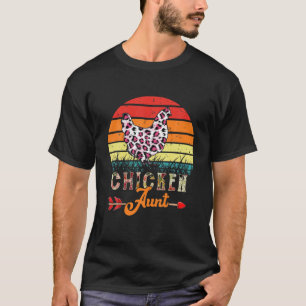 Vintage Retro-Hühnerbande Blume Leopard Hühner T-Shirt