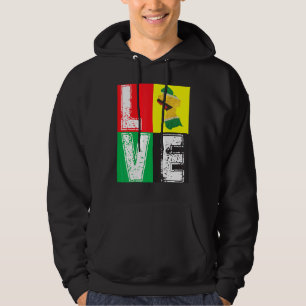 VINTAGE RETRO I LIEBE GUYANA FLAG MAP FÜR GÄSTER HOODIE