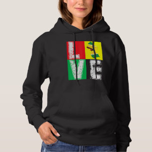 VINTAGE RETRO I LIEBE GUYANA FLAG MAP FÜR GÄSTER HOODIE