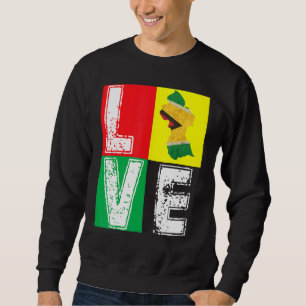 VINTAGE RETRO I LIEBE GUYANA FLAG MAP FÜR GÄSTER SWEATSHIRT