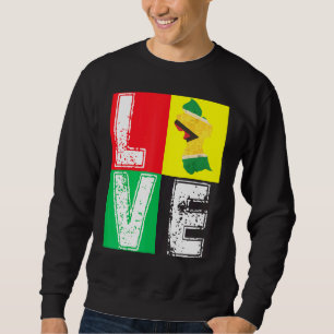 VINTAGE RETRO I LIEBE GUYANA FLAG MAP FÜR GÄSTER SWEATSHIRT