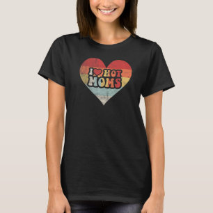 Vintage Retro I Liebe Warme Mamas Rotes Herz Heiße T-Shirt