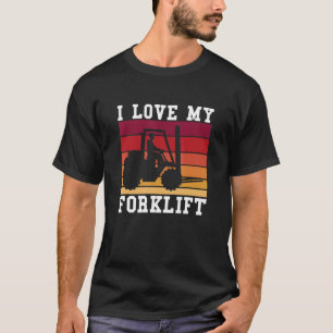 Vintage Retro Ich liebe meinen Gabelstapler Gabels T-Shirt