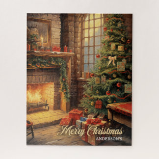 Vintage Retro-Illustration gemütliche Weihnachts-Z Puzzle