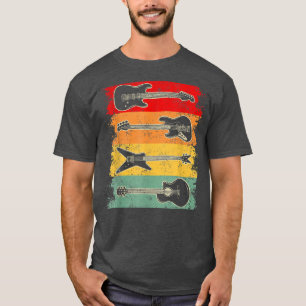 Vintage Retro Instrument Musikerinnen Gitarre T-Shirt