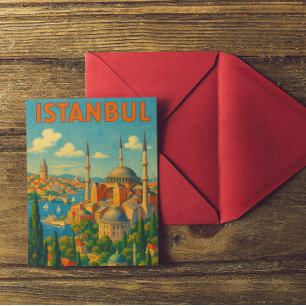 Vintage Retro Istanbul Türkei Hagia Sophia Postkarte