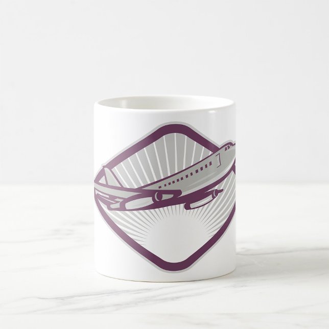 Vintage Retro-Jet-Flugzeug-Luftfahrt Kaffeetasse (Von Creator hochgeladen)