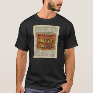 Vintage Retro Kaffee-Dose auf alter T-Shirt
