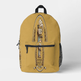 Vintage Retro-Kaffee-Espressomaschine Überall Pri Bedruckter Rucksack