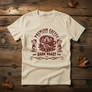 Vintage Retro-Kaffeetrinker T-Shirt