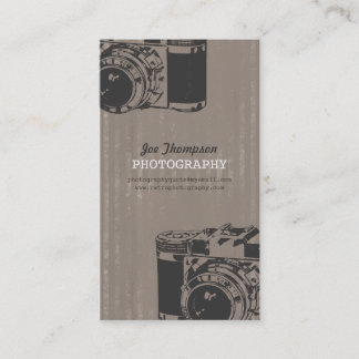 Vintage Retro Kamera-Fotografie-Geschäfts-Karten Visitenkarte
