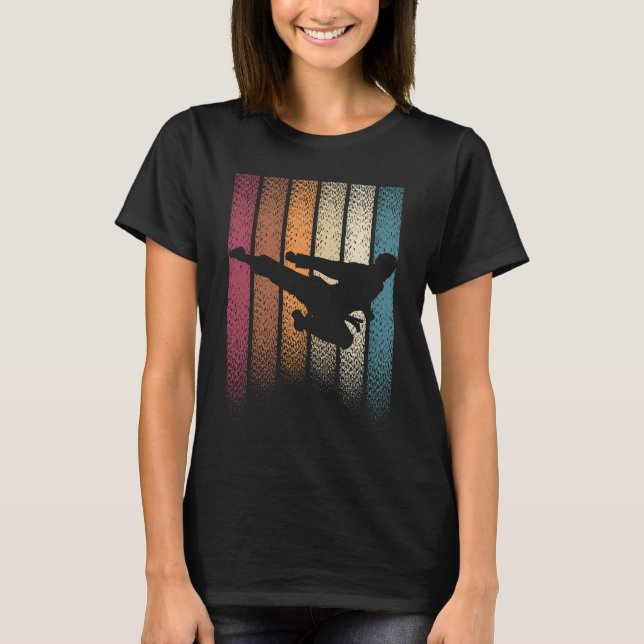 Vintage Retro-Kampfkunst T-Shirt (Vorderseite)