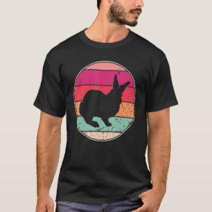 Vintage Retro-Kaninchen-Silhouette Tier 80 T-Shirt