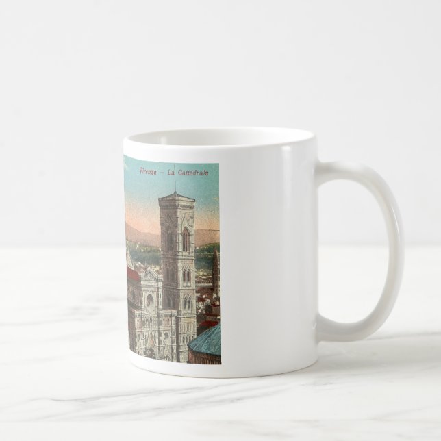 Vintage Retro Kathedrale Kunst-Florenz Italien Tasse (Rechts)